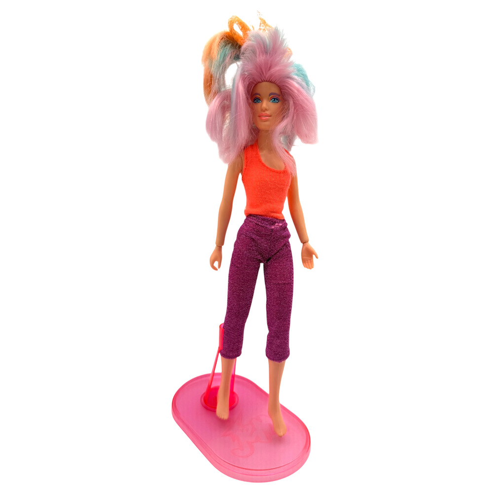 Jem and the Holograms DANSE Doll #4208 + Stand Vintage 1987 Hasbro Rainbow READ